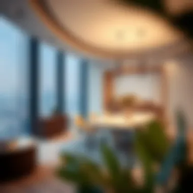 Interior view of a modern office space within Addax Tower