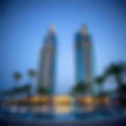 Stunning view of Ajman Pearl Tower showcasing its unique architecture