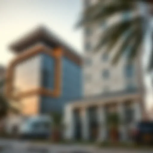 Modern Architectural Design of Al Karama Building Architectural facade of Al Karama Building showcasing modern design