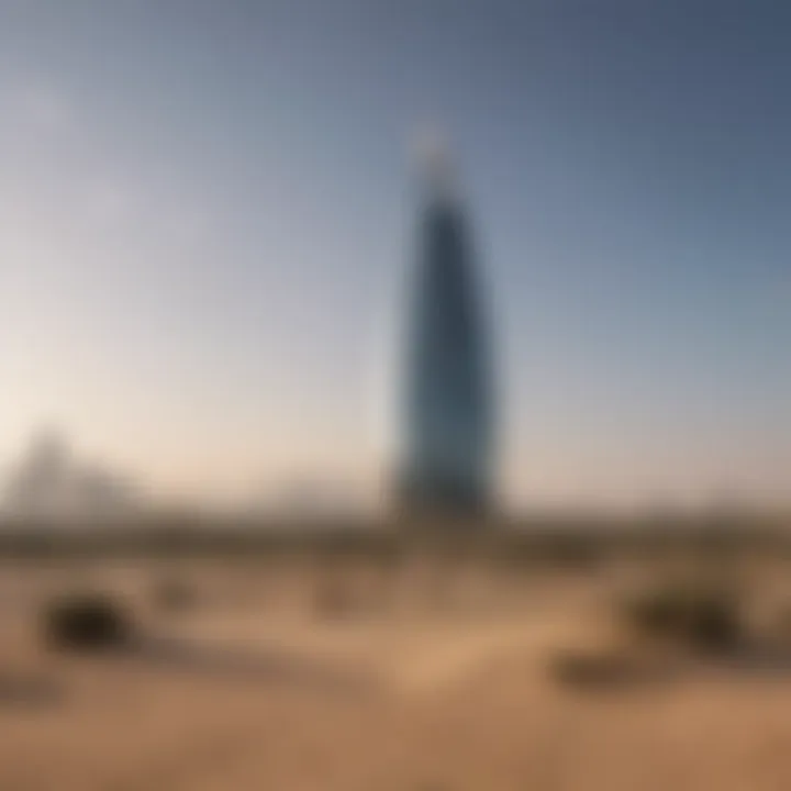 A panoramic view of Al Kawthar Tower against the Dubai skyline