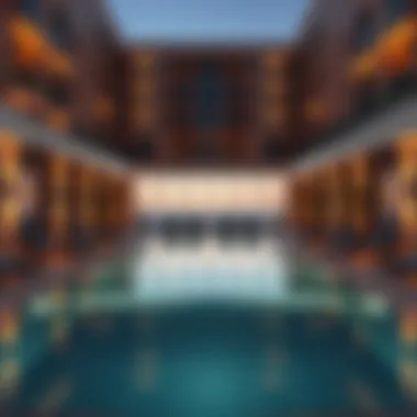 Luxurious amenities available at Al Reef Tower 2 including pool and fitness center