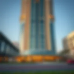 Stunning facade of Al Reef Tower 2 showcasing modern architectural design