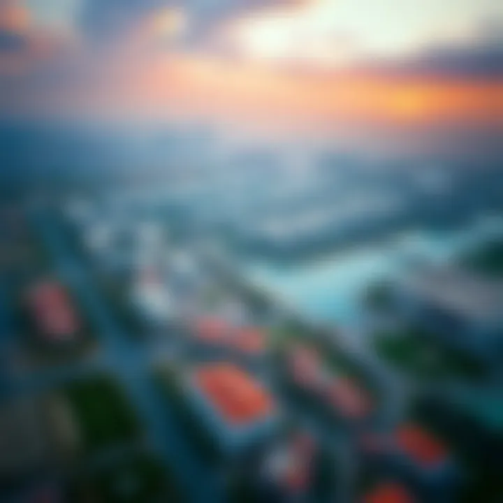Aerial view of Amer Oud Metha showcasing its vibrant landscape