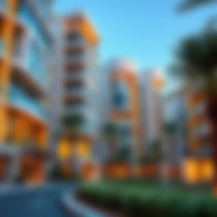 Modern residential buildings in Amer Oud Metha representing real estate opportunities