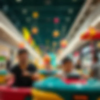 Family enjoying leisure activities at Barsha Mall's entertainment zone