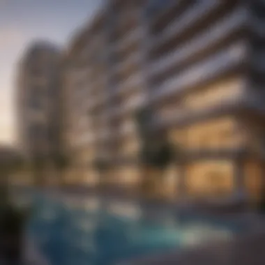 A modern apartment complex in Bur Dubai, highlighting the real estate opportunities available