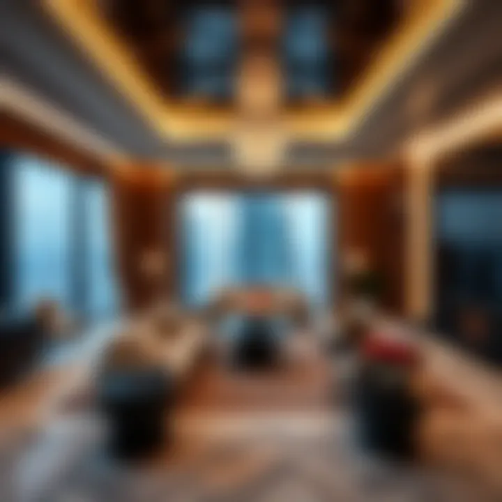 Indulgent Luxury Suite at Burj Khalifa Hotel Luxurious suite interior at Burj Khalifa Hotel