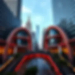 Stunning architectural view of Central Park Citywalk