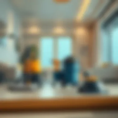 High-quality cleaning equipment used in villa maintenance