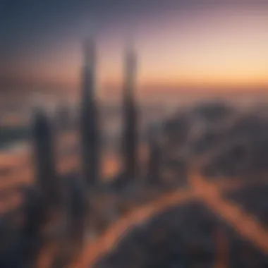 A panoramic view of Dubai's skyline showcasing iconic architecture