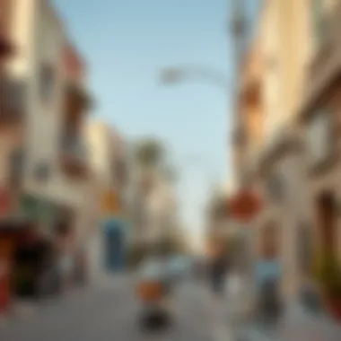 Vibrant lifestyle scene in a popular UAE neighborhood