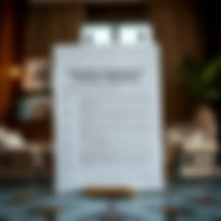 Key components of a tenancy agreement highlighted