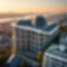 Aerial view of Elitz 2 Danube showcasing its elegant architectural design