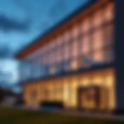 Exterior view of Ellington Properties head office showcasing modern architecture