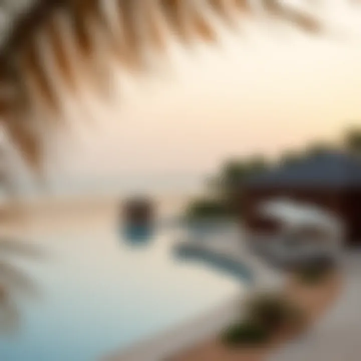 Relaxing beach view at Saadiyat Island