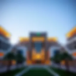 A stunning view of the Abuhail Centre showcasing its modern architecture