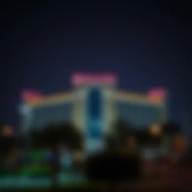 Abuhail Centre at Night: A Beacon of Activity Nighttime view of Abuhail Centre illuminated