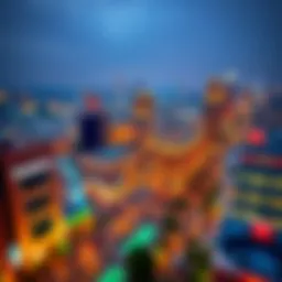 Aerial view showcasing the vibrant landscape of ADCB Electra Street