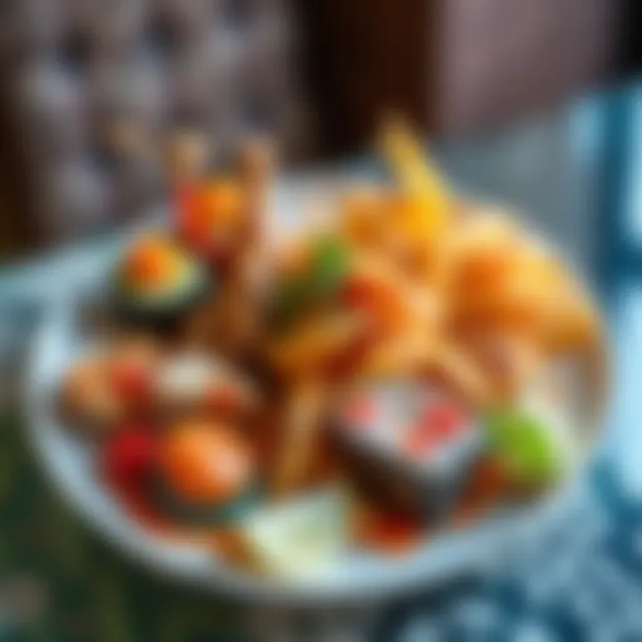 A beautifully presented dish showcasing local ingredients and intricate culinary artistry