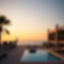 Sunset view over Al Mamzar Beach