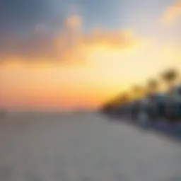 Stunning sunset view over Al Mamzar Beach