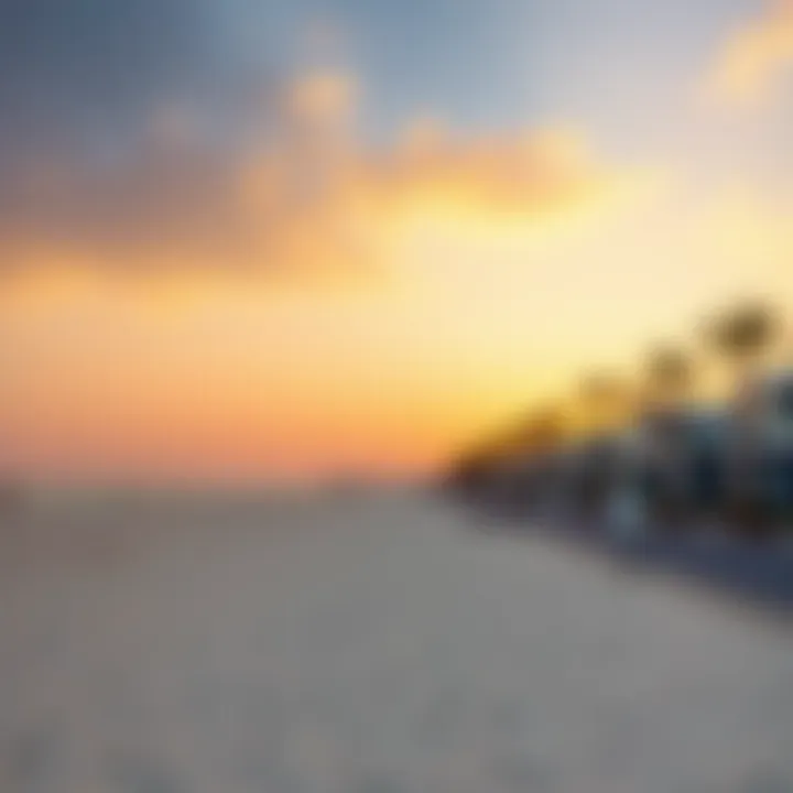 Stunning sunset view over Al Mamzar Beach