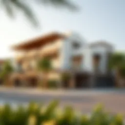 Stunning facade of Al Maskan showcasing modern architectural design