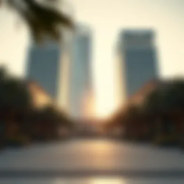 Modern Architectural Marvel: Al-Masood Tower Stunning exterior view of Al-Masood Tower showcasing modern architecture