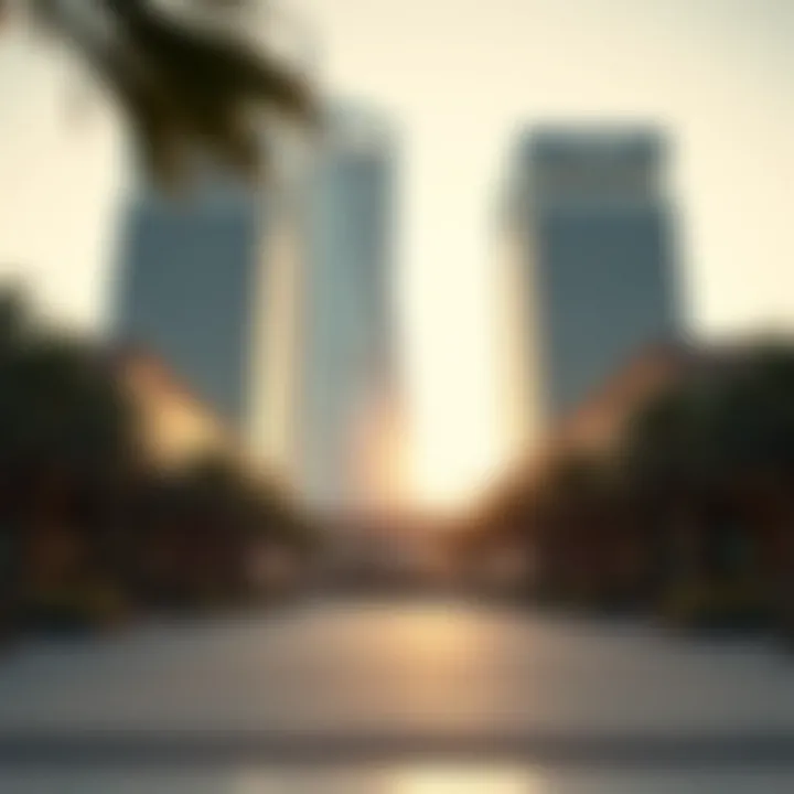 Modern Architectural Marvel: Al-Masood Tower Stunning exterior view of Al-Masood Tower showcasing modern architecture