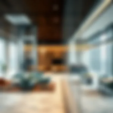 Innovative Workspaces: Collaboration at Al-Masood Tower Collage of collaborative workspaces and meeting rooms within Al-Masood Tower