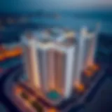 Aerial view of Al Sayyah Residence Block D showcasing its modern architecture