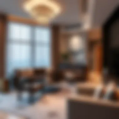 Interior design of a luxury apartment in Al Sayyah Residence Block D