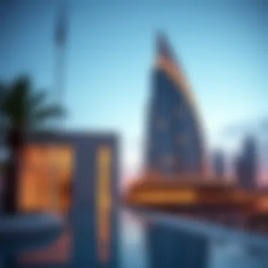 Stunning view of Al Shafar Tower showcasing its unique architectural design