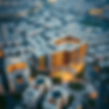 Aerial View of Azizi Aura Aerial view of Azizi Aura in Dubai showcasing its modern architecture