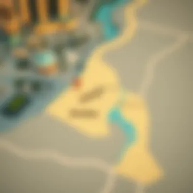 Strategic Location Map of Azizi Aura Map highlighting the strategic location of Azizi Aura in Dubai