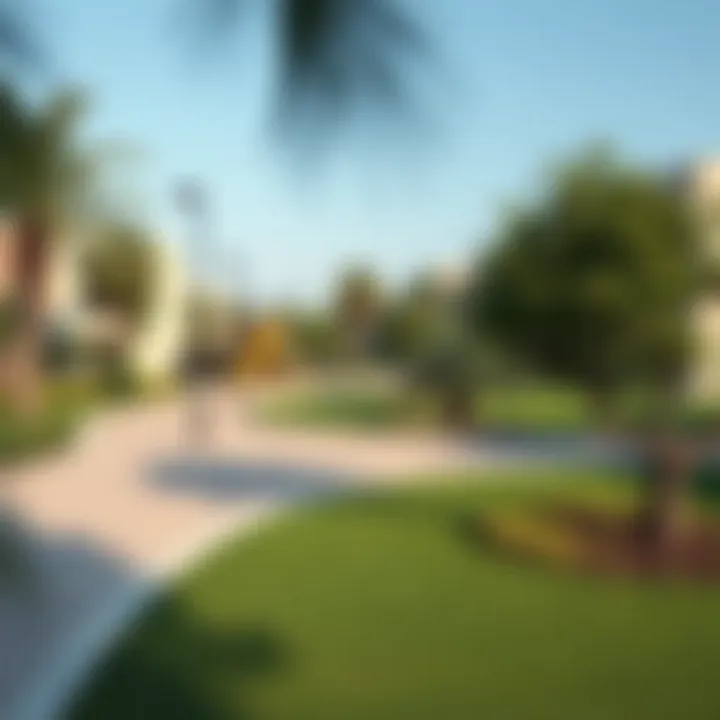 Community amenities in بني ياس شمال including parks and recreational areas