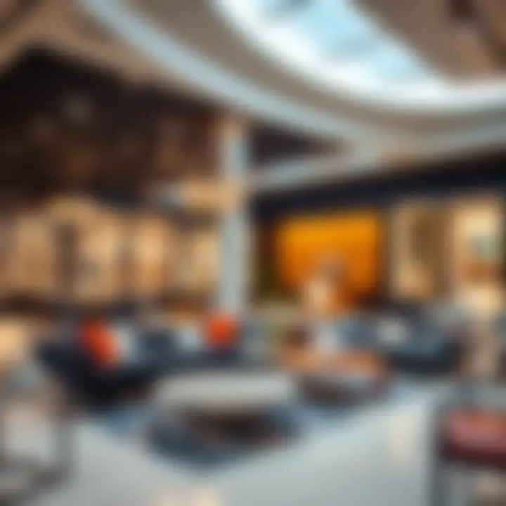 Stylish modern furniture showroom