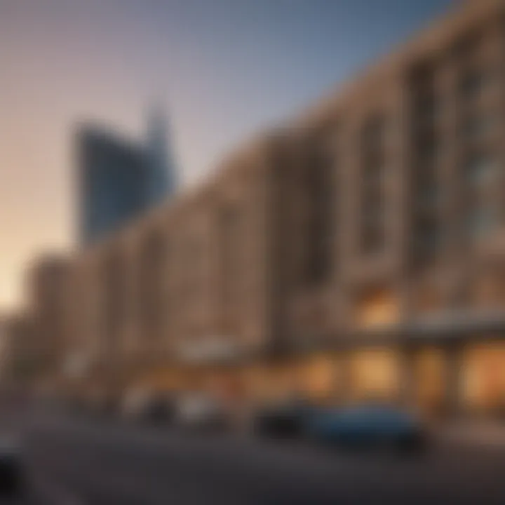 A picturesque view of Bur Dubai showcasing its blend of traditional architecture and modern skyscrapers