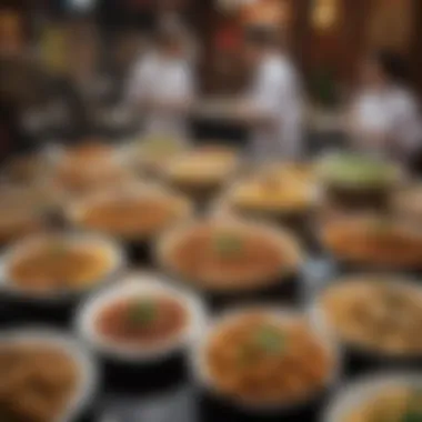 An array of authentic Chinese dishes served at a local restaurant in Dubai's Chinatown