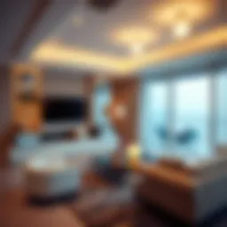 Luxurious interior of a Damac Maison Prive suite showcasing modern design