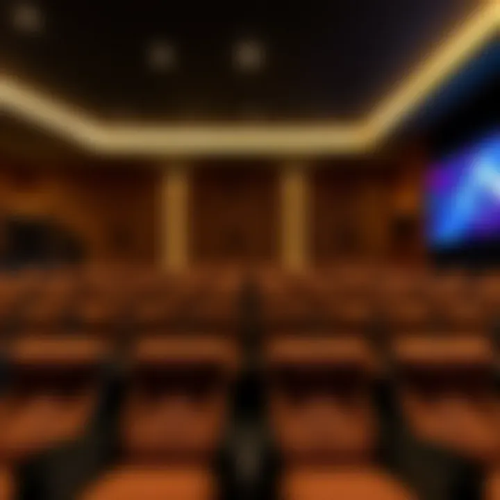 Interior Design of the Cinema Interior design of the cinema with plush seating and advanced technology