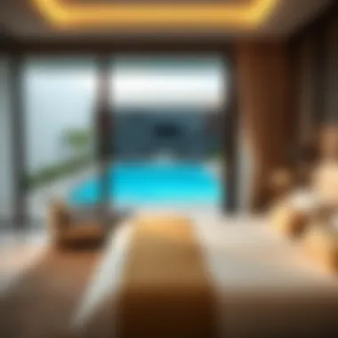 Elegant hotel room with direct access to a private pool