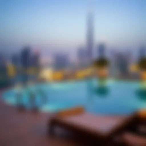 Private Pool Suite with Skyline View Luxury suite with a private pool overlooking the skyline