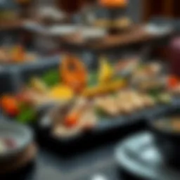 Elegant seafood platter featuring an array of delicacies