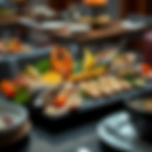 Elegant seafood platter featuring an array of delicacies