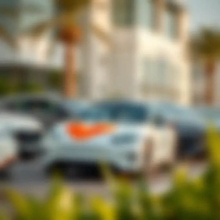 A variety of electric car models available in the UAE market