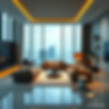 Spacious living room arrangement