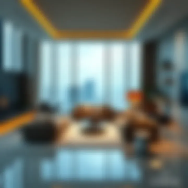 Spacious living room arrangement