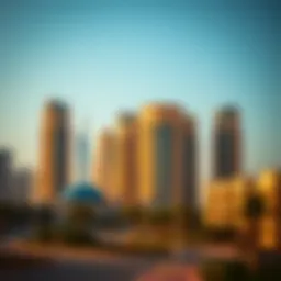 Stunning skyline view of Mazaya 13 in Dubai