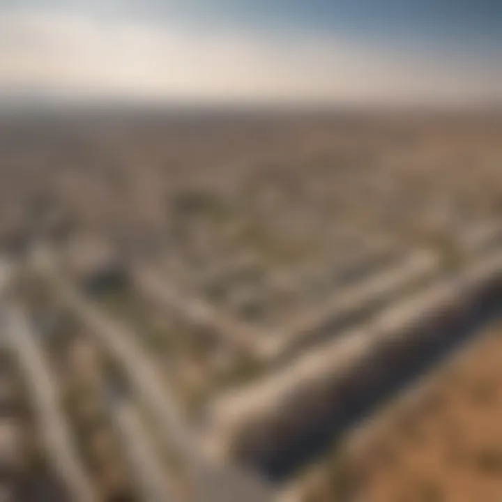 Aerial view of the Murooj Al Furjan West neighborhood showcasing its residential layout.